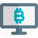 Bitcoin De Computadora Icono