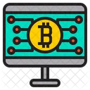 Computadora-bitcoin  Icono