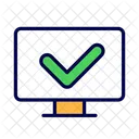 Computadora Marca De Verificacion Aceptar Icono