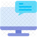 Computadora De Escritorio Chat En Linea Chat Icono