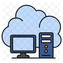 Computadora en la nube  Icono