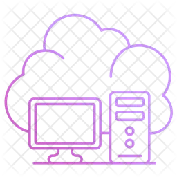 Computadora en la nube  Icono