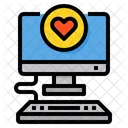 Corazon Computadora Favorito Icono