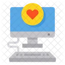 Corazon Computadora Favorito Icono