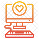 Corazon Computadora Favorito Icono