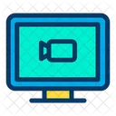 Computadora Monitor Video Icono