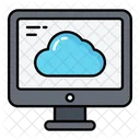 Computadora en la nube  Icono