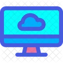 Computadora en la nube  Icono