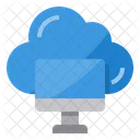 Computadora en la nube  Icono