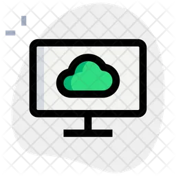 Computadora en la nube  Icono