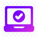 Portatil Aprobar Marca De Verificacion Icono