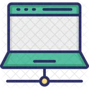 Computadora Portatil Conectada Servidor De Computadora Portatil Uso Compartido De Computadora Portatil Icon