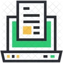 Computadora Portatil Documentos Electronicos En Linea Icono