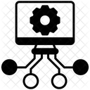 Computation Node Processor Ai Icon