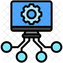 Computation Node Processor Ai Icon