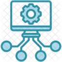Computation Node Processor Ai Icon