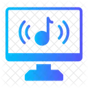 Computer Screen Music Icon