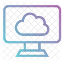 Computer Monitor Cloud Symbol