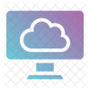 Computer Monitor Cloud Symbol
