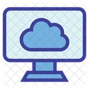 Computer Monitor Cloud Icon