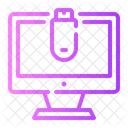 Computer Monitor Pendrive Icon