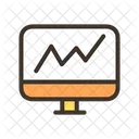 Computer Growth Graph Line Graph Icon