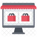 Computer Online Store Icon