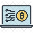 Bitcoin Computer Laptop Icon