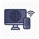 Internet Monitor Smartphone Icon