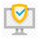 Computer Monitor Shield Icon
