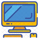 Computer Monitor Screen Keyboard Mouse Technology Icon