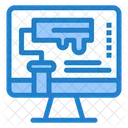 Computer Design Paint Roller Icon