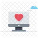 Computer Heart Screen Monitor Icon