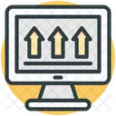 Computer Screen Up Icon