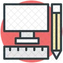 Computer Pencil Ruler Icon