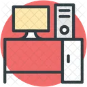 Computer Table Office Icon