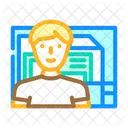 Computer Engineer Worker Icon