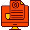 Computer Document Invoice Icon