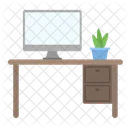 Computer Desktop Table Icon