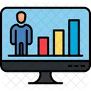 Computer Graph Growth Icon
