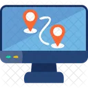 Computer Travel Road Icon