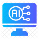 Computer Artificial Intelligence Business Intelligence Icon