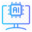 Computer Artificial Intelligence Reverse Engineering Icon