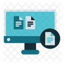 Computer And Document  Icon