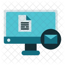 Computer And Envelope  Icon