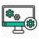 Computer And Gear  Icon