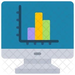 Computer Bar Chart  Icon