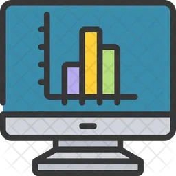 컴퓨터 막대 차트  아이콘