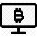 Computer Bitcoin Icon