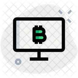 Computer Bitcoin  Icon